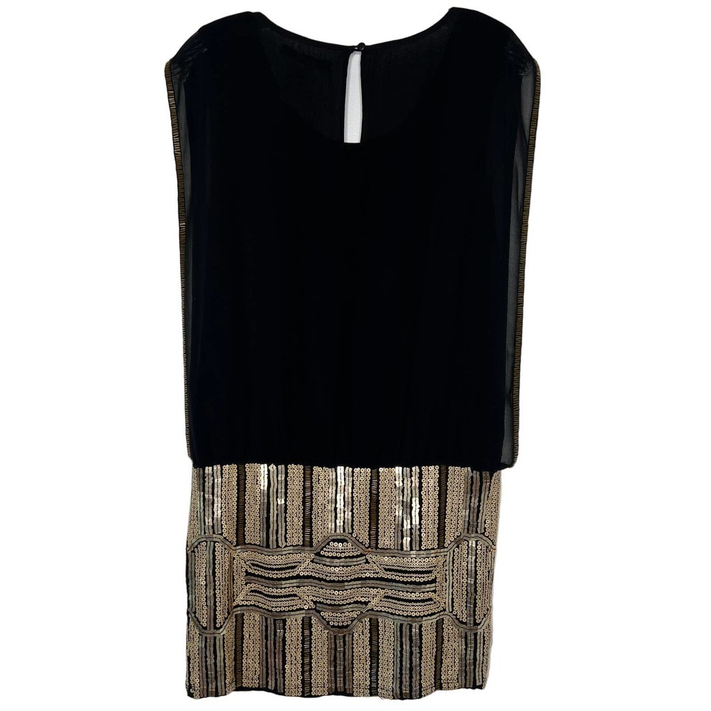 Foreign Exchange Women's Dress Mini Black Embellished Detail Side Zipper Size S - Picture 2 of 10